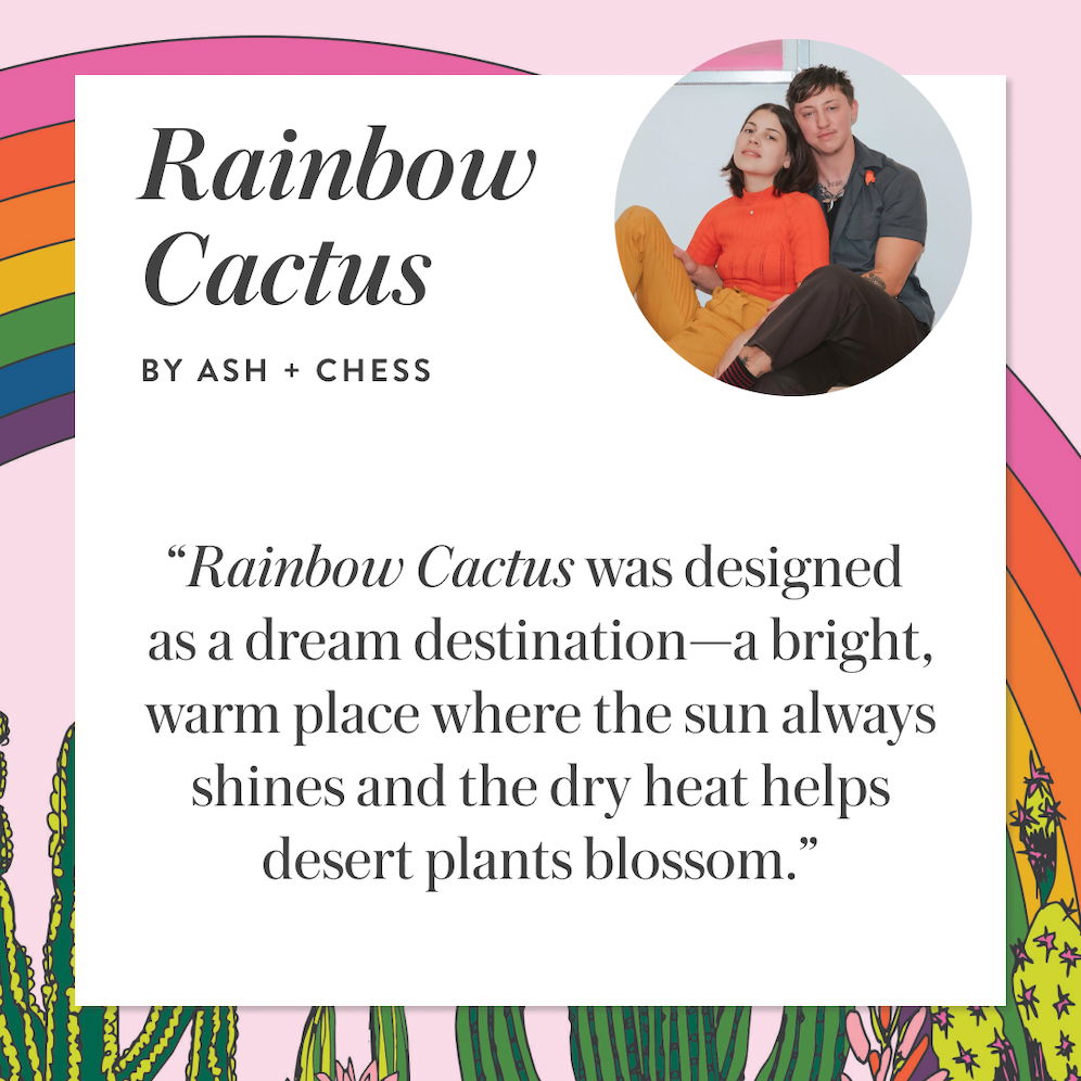 Erin Condren Pride Month Collection Ash and Chess Rainbow Cactus inspiration